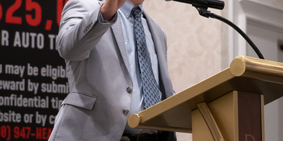 Presenter speaking at the 2026 HEAT Awards